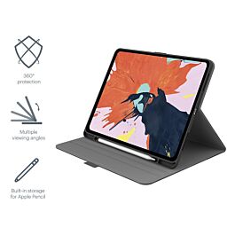 Custodia Tekview con porta Apple Pencil per iPad Air 10.9 e iPad Pro 11 -  Nero