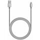 Aiino - Apple Woven Lightning Cable MFI Metal 1,2 mt - Space Grey
