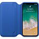 Custodia Folio Apple in pelle per iPhone X - Blu elettrico