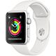 Apple Watch Series 3 GPS - Cassa in alluminio color argento con cinturino Sport bianco (42 mm)