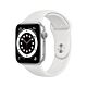 Apple Watch Serie 6 GPS con Cassa in Alluminio Argento e Cinturino Sport Bianco - 44mm