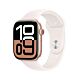 Apple Watch Series 10 GPS  Cassa in Alluminio Oro Rosa con Cinturino Sport Band Rosa Fard - 46mm S/M