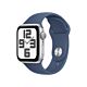 Apple Watch SE 2024 GPS 40mm Cassa in Alluminio Argento con Cinturino Sport Band Denim - S/M