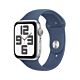 Apple Watch SE 2024 GPS 44mm Cassa in Alluminio Argento con Cinturino Sport Band Denim - S/M