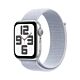 Apple Watch SE 2024 GPS Cassa in Alluminio Argento con Cinturino Sport Loop Blu Tempesta - 44mm