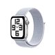 Apple Watch SE 2024 GPS Cassa in Alluminio Argento con Cinturino Sport Loop Blu Tempesta